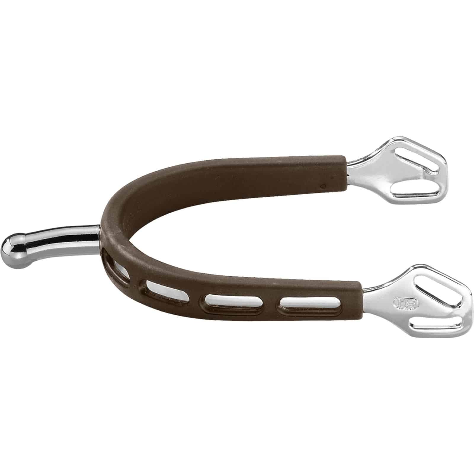 Sporen Ultra Fit Extra Grip Brown mit Kugel, HS-Edelstahl rostfrei