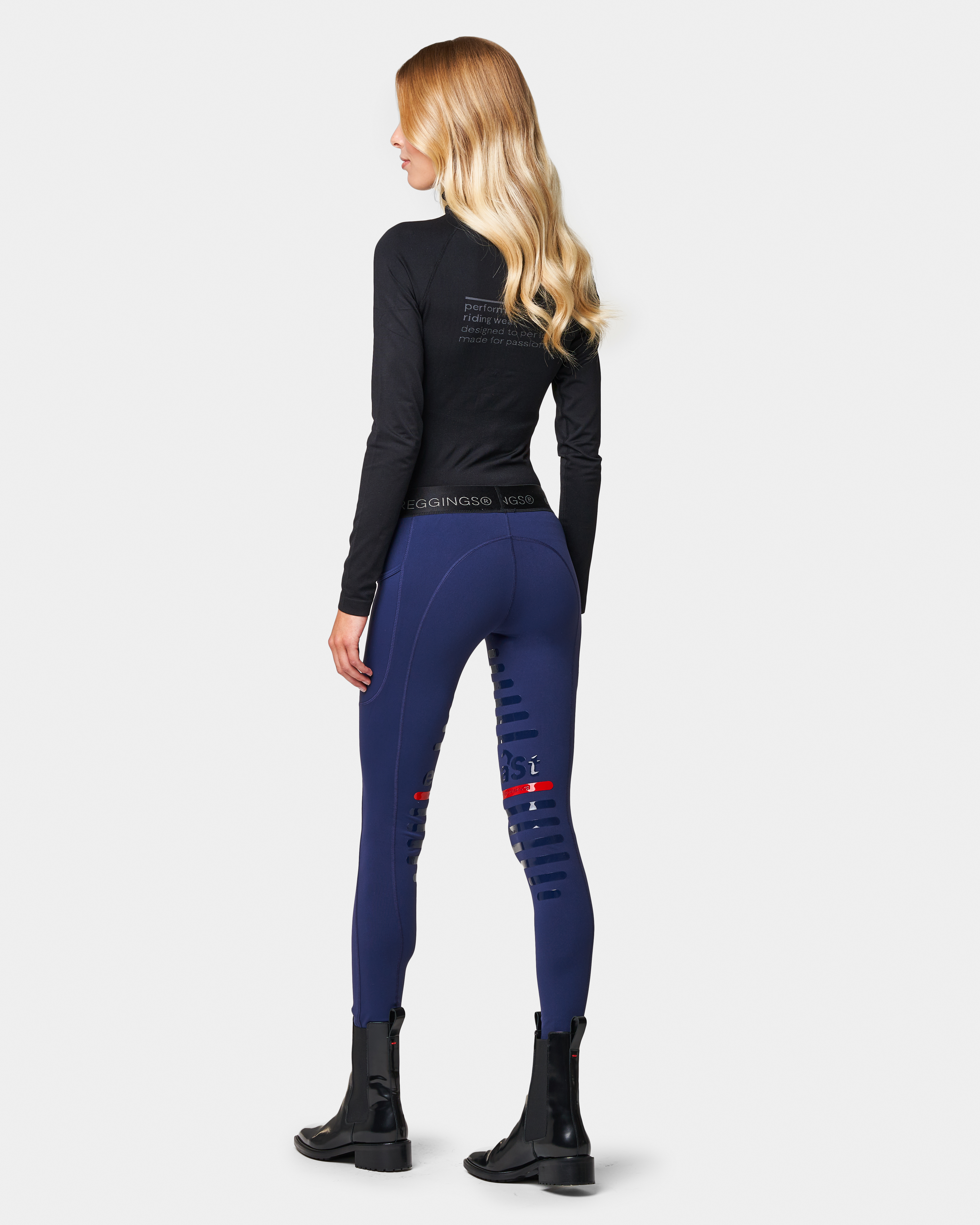 Reitleggings Damen Reggings® R1 mit Vollgrip