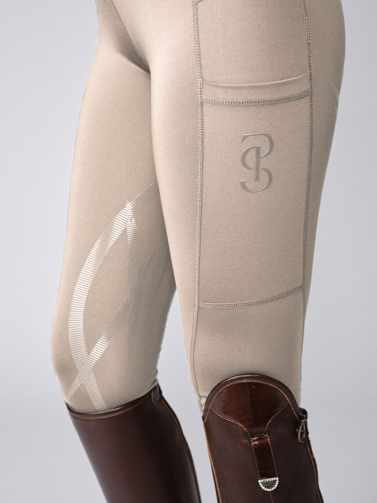 Reitleggings Damen Jocelyn Hybridgrip