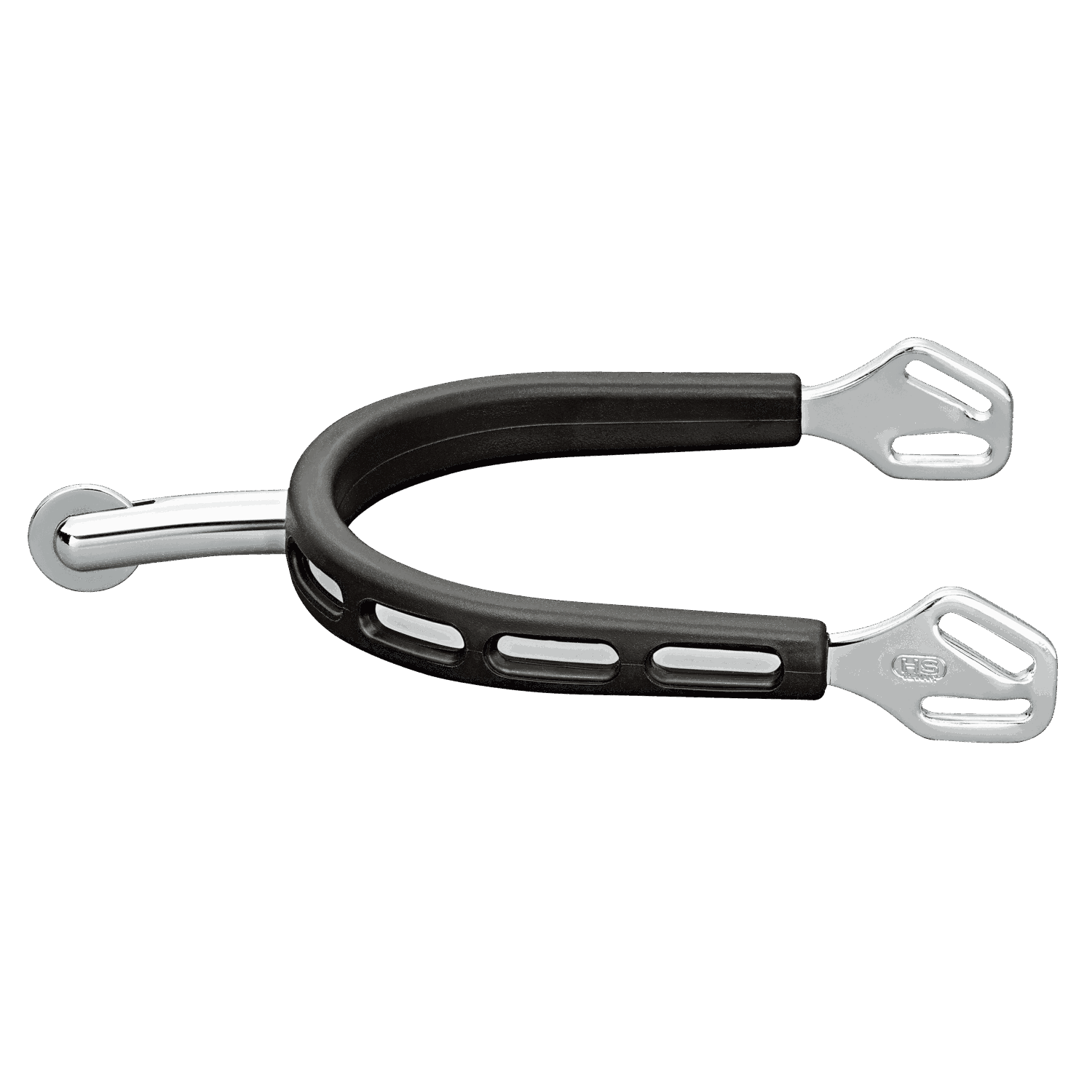 Sporen Ultra Fit Extra Grip abgerundeter Dorn mit kleinem Rad in schwarz