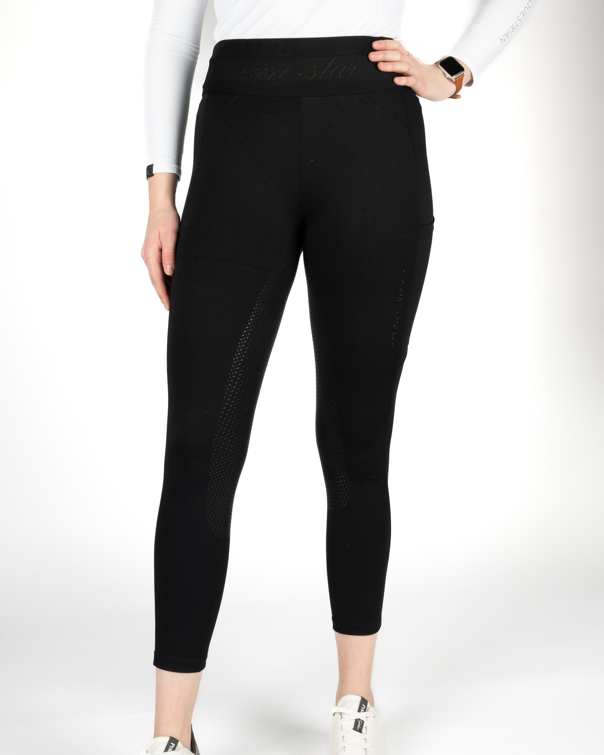 Reitleggins Damen Ares Vollgrip in night