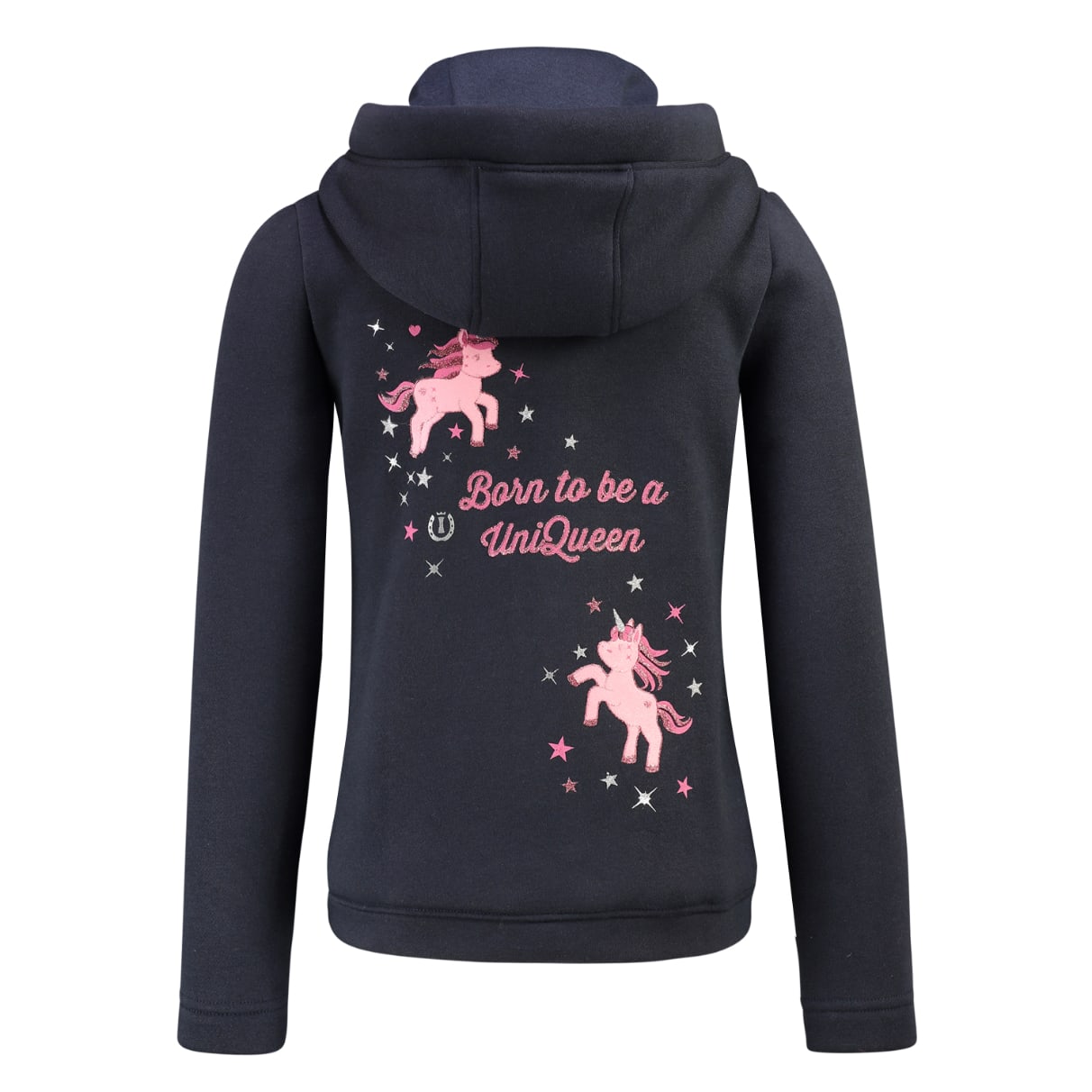 Sweatshirtjacke Kinder Unicorn Sparkle in Navy