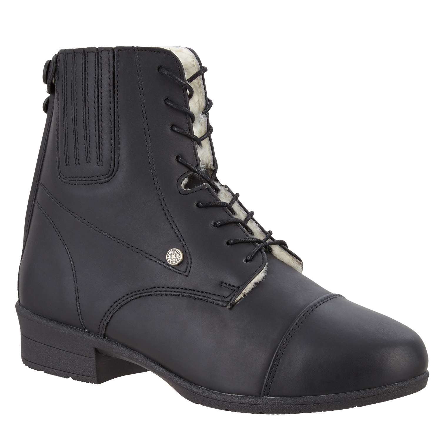 Winter- Stiefelette Back Zip Schnürer IceLock Merino BZ Lace in schwarz