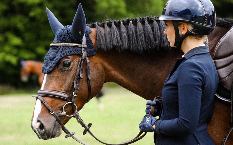 Reiterin mit Pgerd, Equiline Fliegenohren