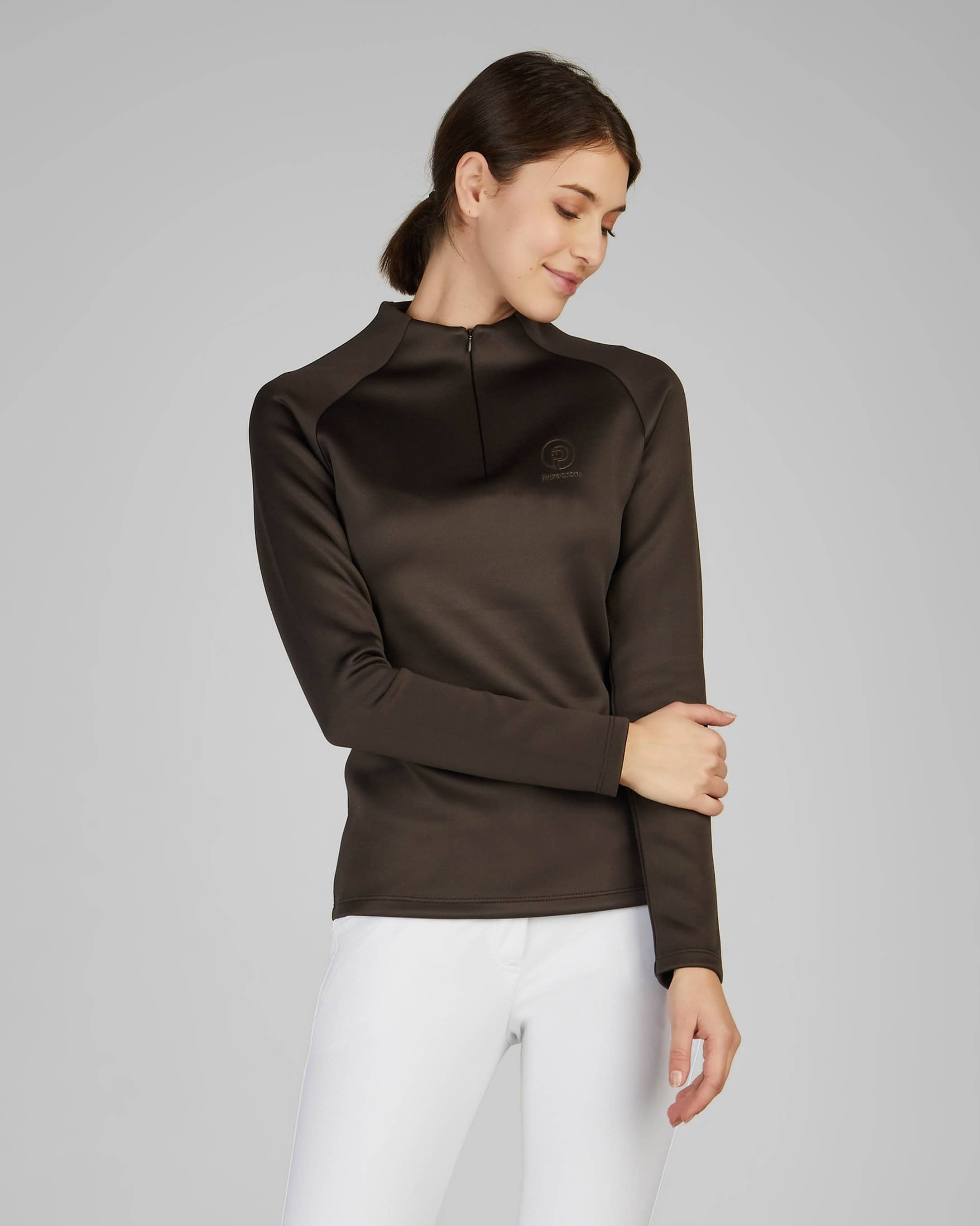 Funktionsshirt Damen Half Zip Platinum