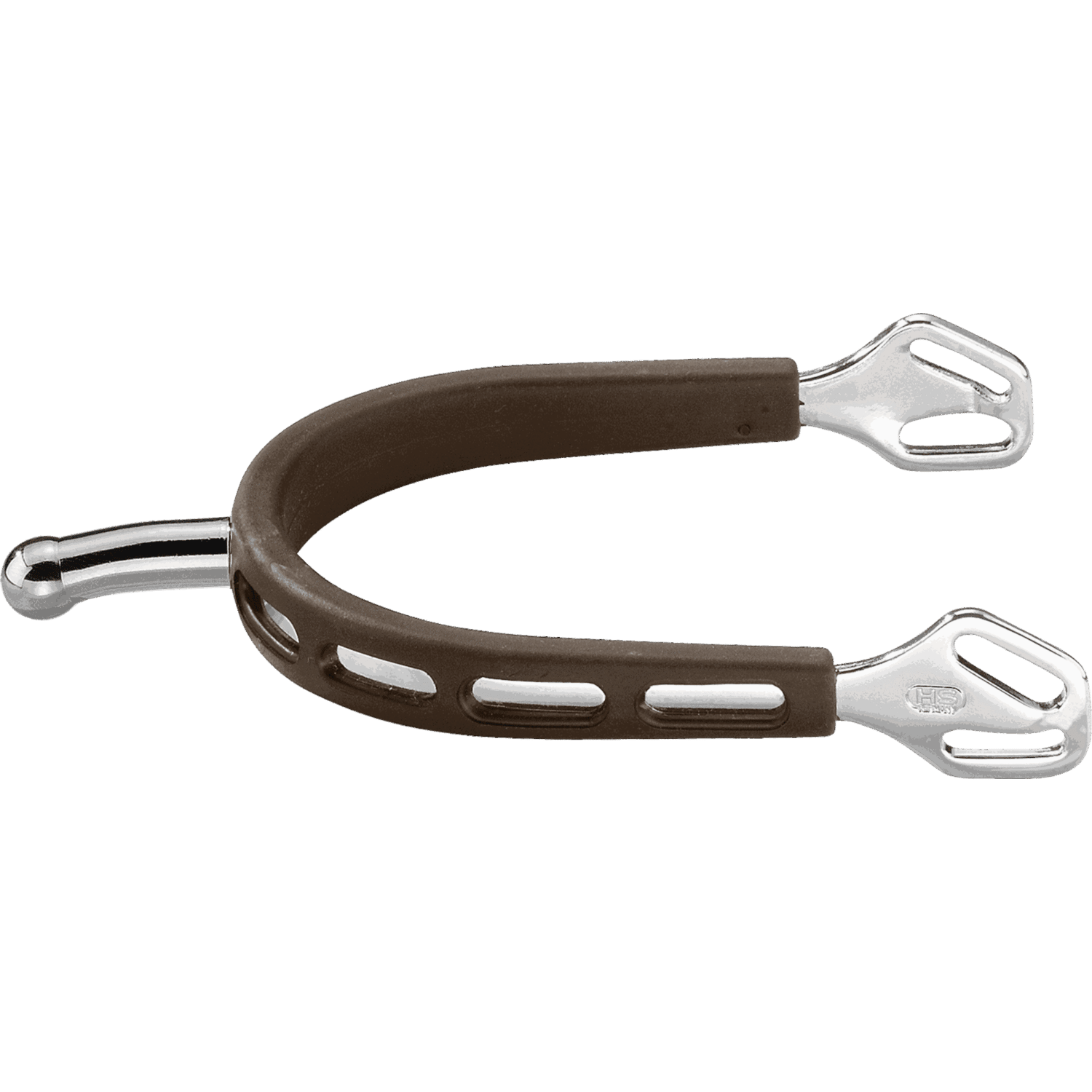 Sporen Ultra Fit Extra Grip Brown mit Kugel, HS-Edelstahl rostfrei