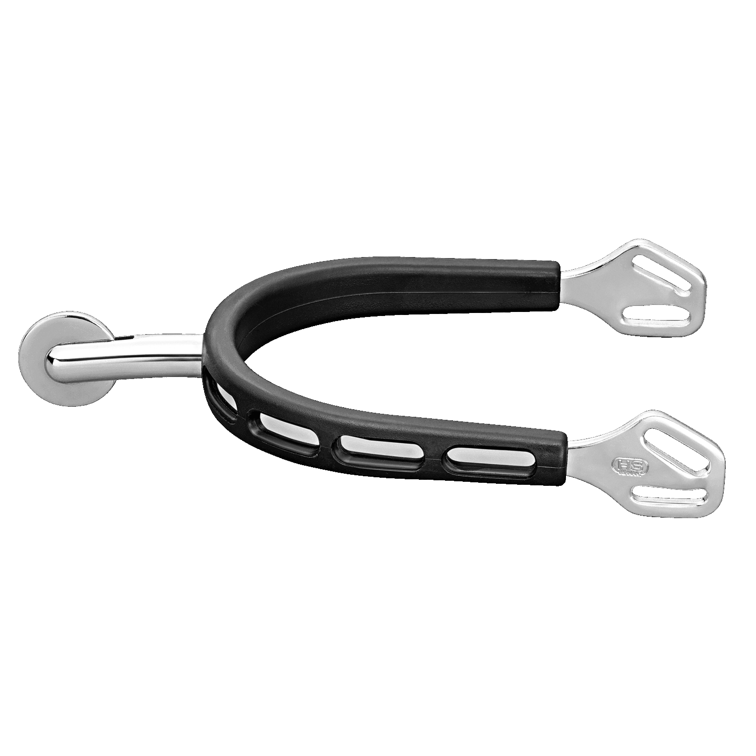 Sporen Ultra Fit Extra Grip abgerundeter Dorn mit großem Rad in schwarz