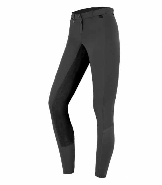 Reithose Damen Micro Sport Vollbesatz in asphalt/schwarz