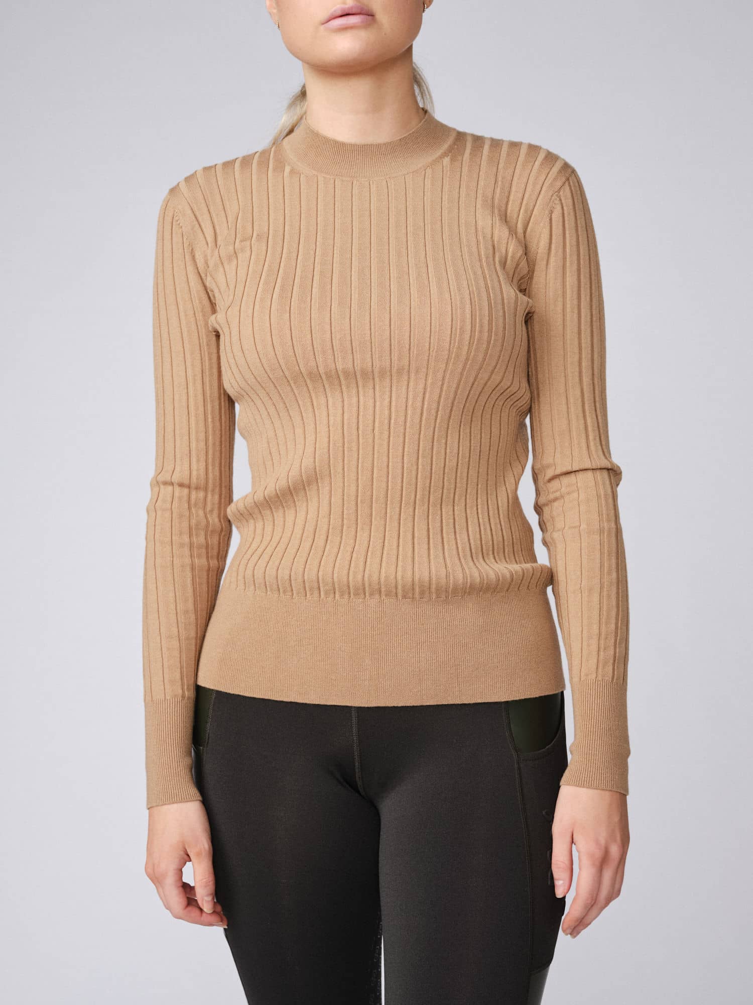 Pullover Damen Klara Knitted in Camel