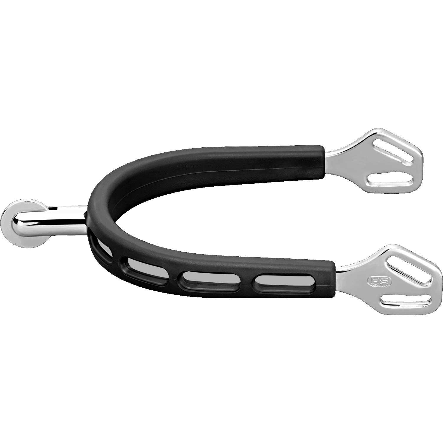 Sporen Ultra Fit Extra Grip abgerundeter Dorn mit kleinem Rad in schwarz