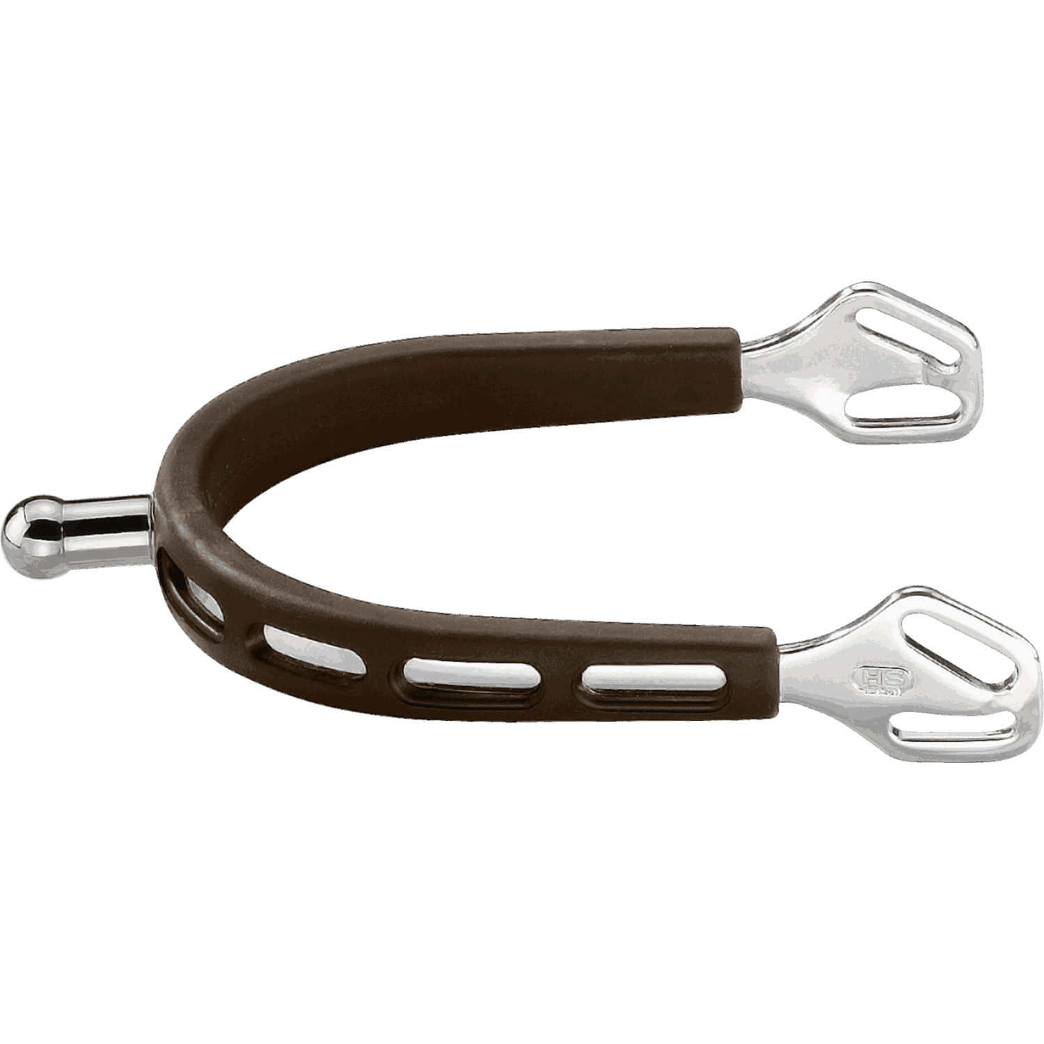 Sporen Ultra Fit Extra Grip Brown mit Kugel, HS-Edelstahl rostfrei