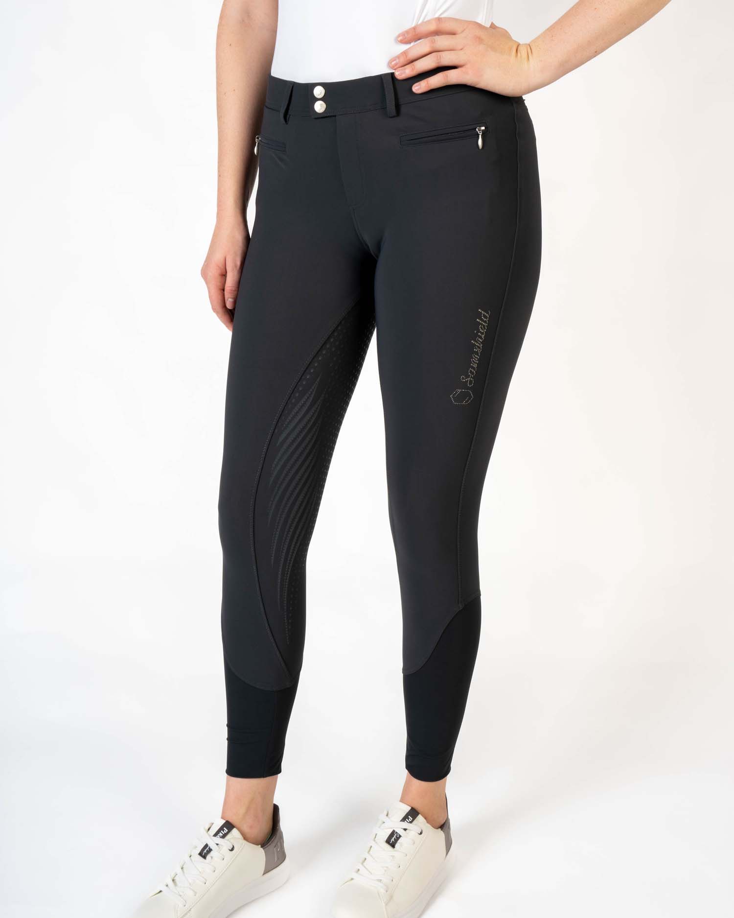 Reithose Damen Diane mit Voll-Grip in anthrazit