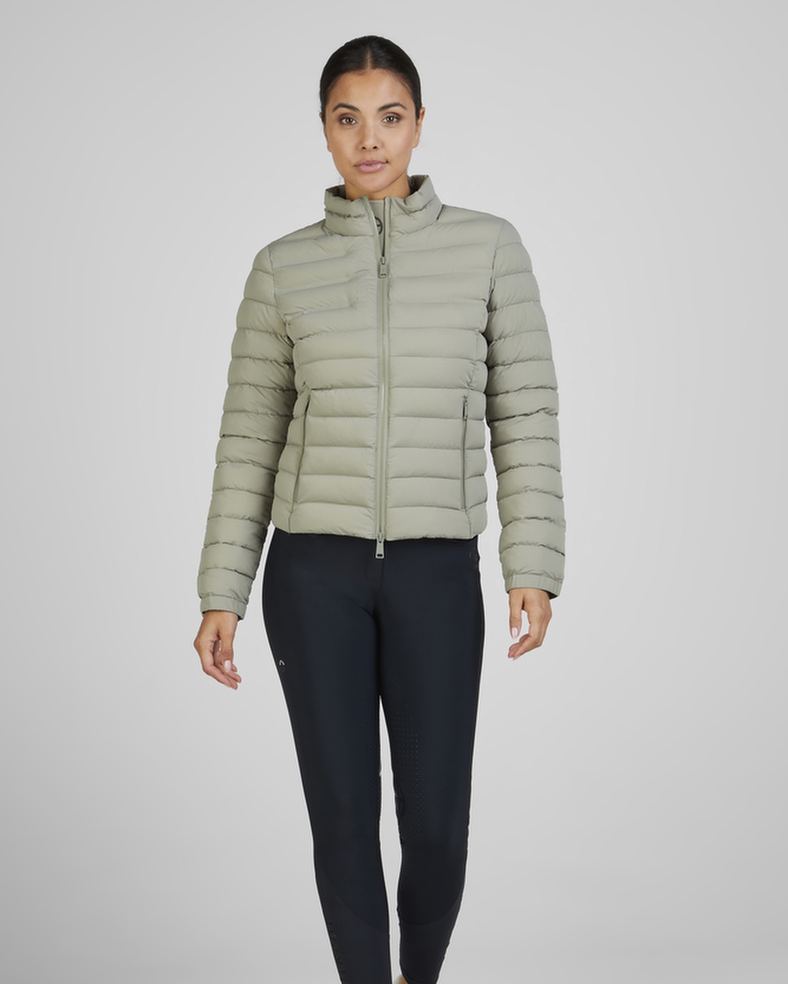 Jacke Damen Quilted in light moss