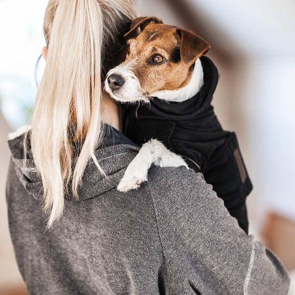 Hundemantel Towel in schwarz