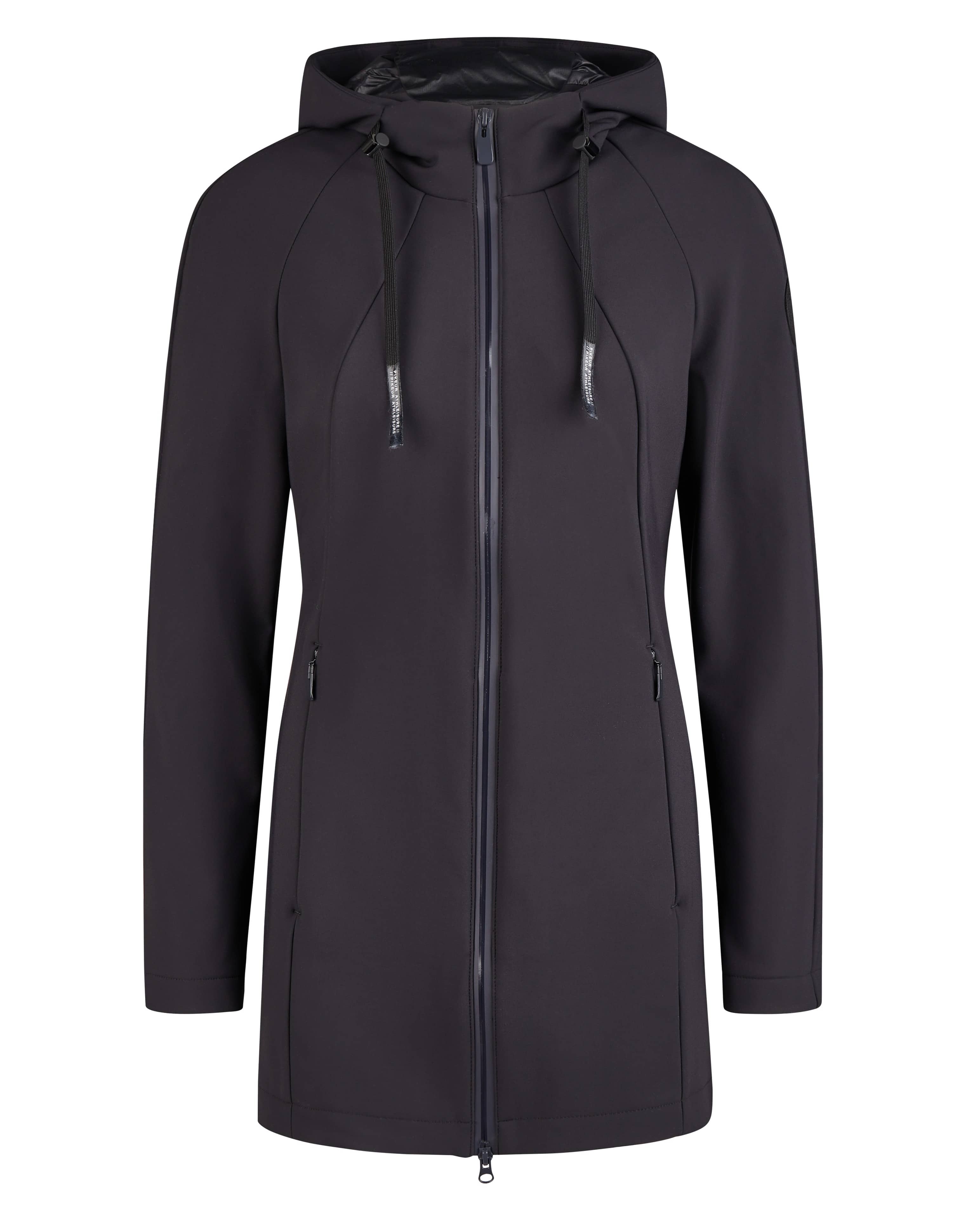 Jacke Damen Softshell Coat Athleisure in schwarz