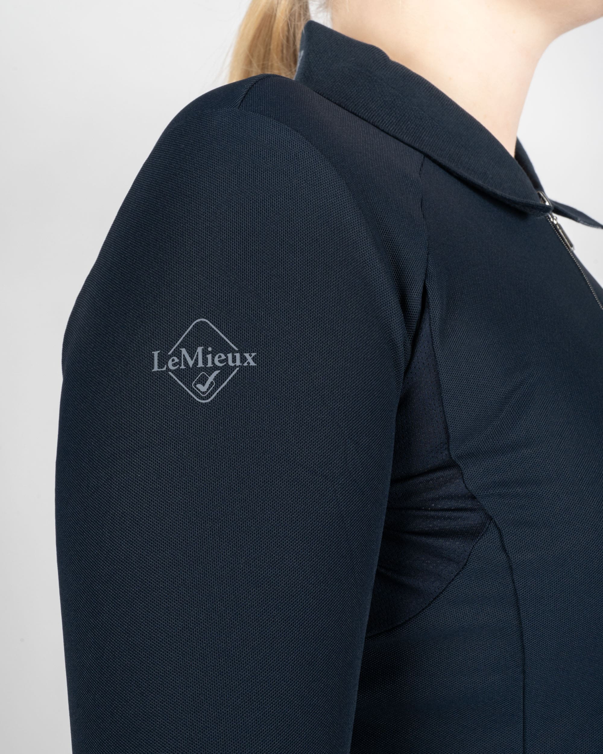 Longsleeve Sport-Polo Damen in navy