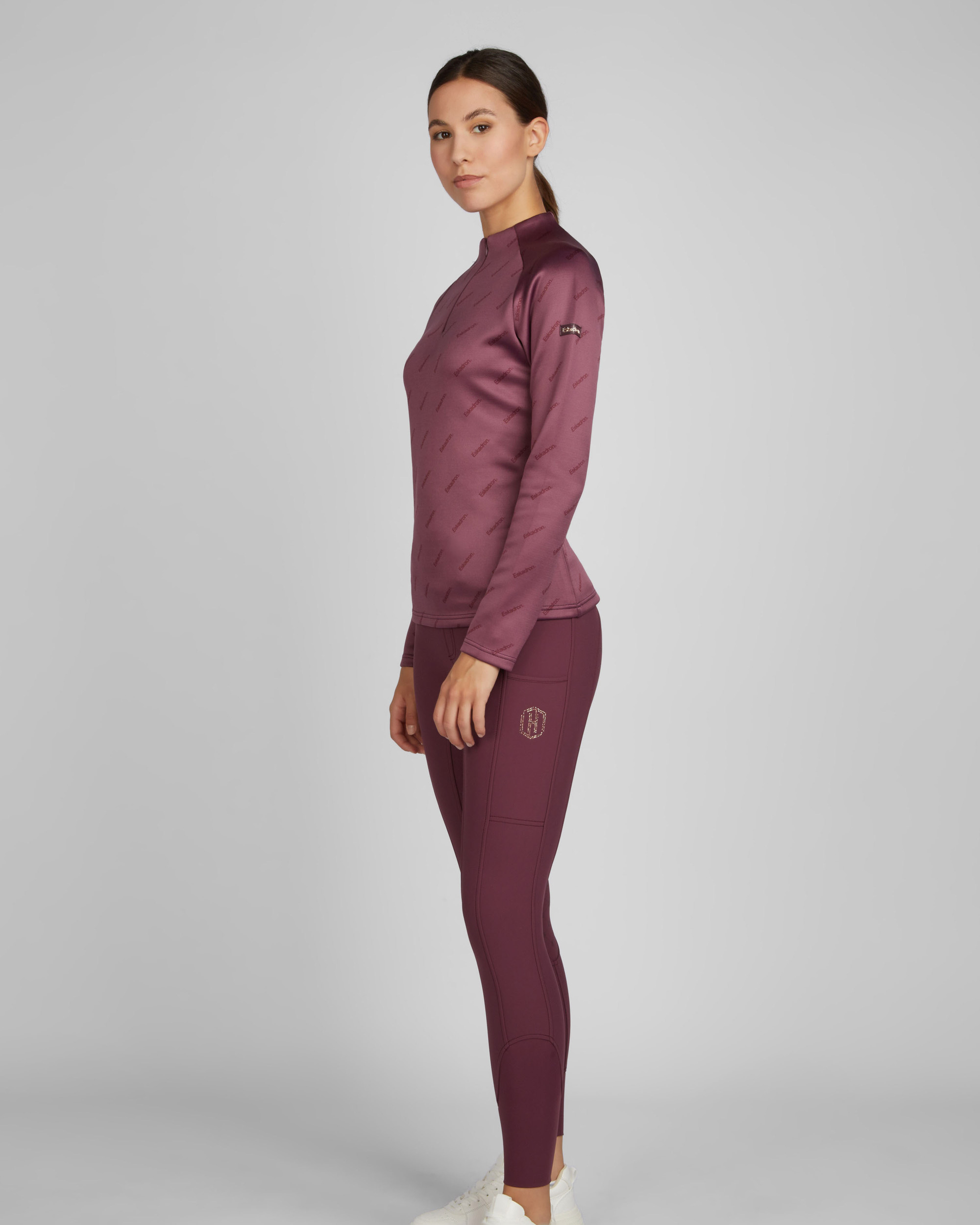 Shirt Damen Half-Zip Jersey Heritage