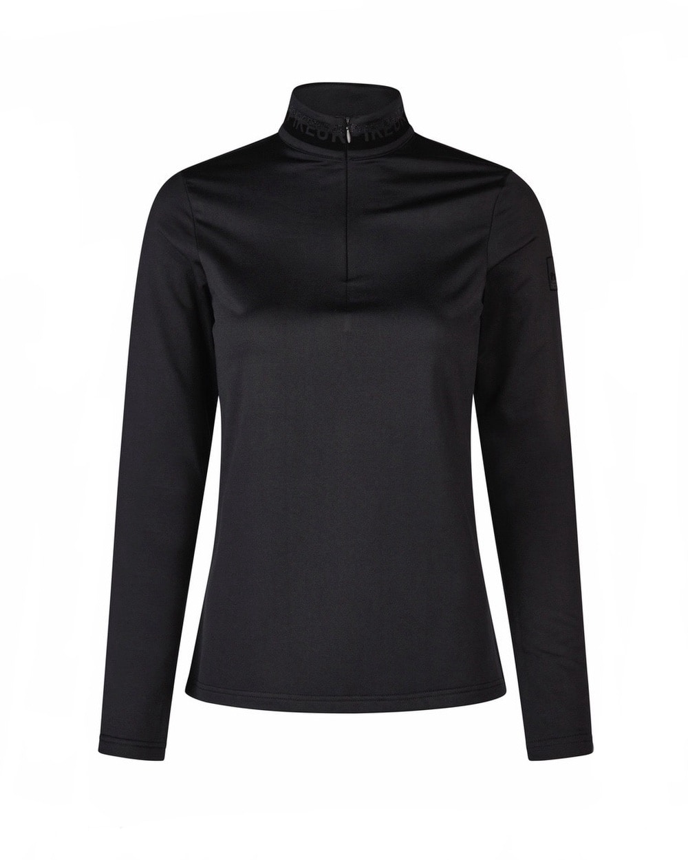 Zip-Shirt Damen Longsleeve Selection in schwarz