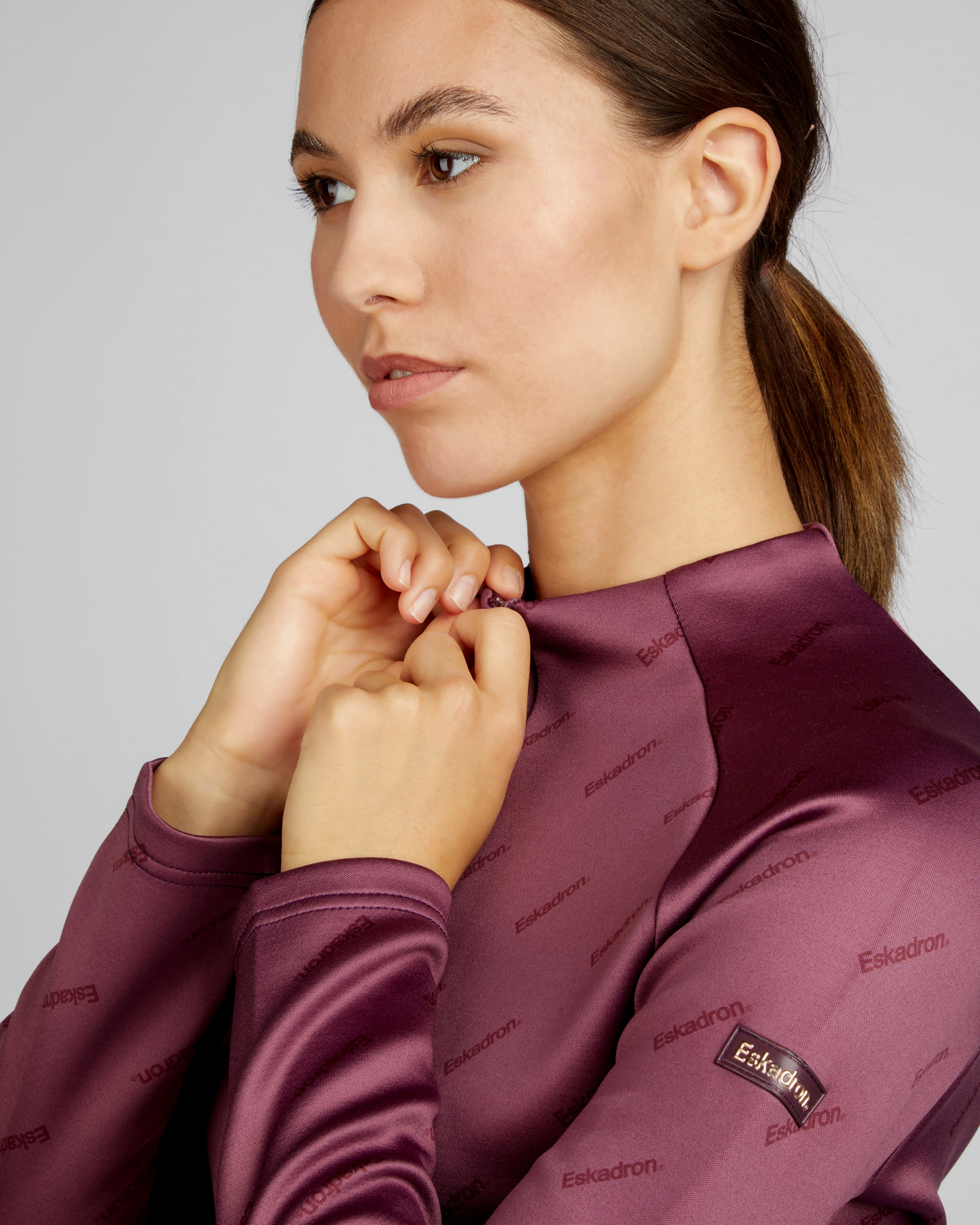 Shirt Damen Half-Zip Jersey Heritage